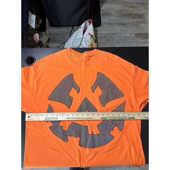 Y2K Jack O Lantern Halloween Graphic Tee Spooky Orange Size XL Jesse Pinkman - Picture 4 of 7